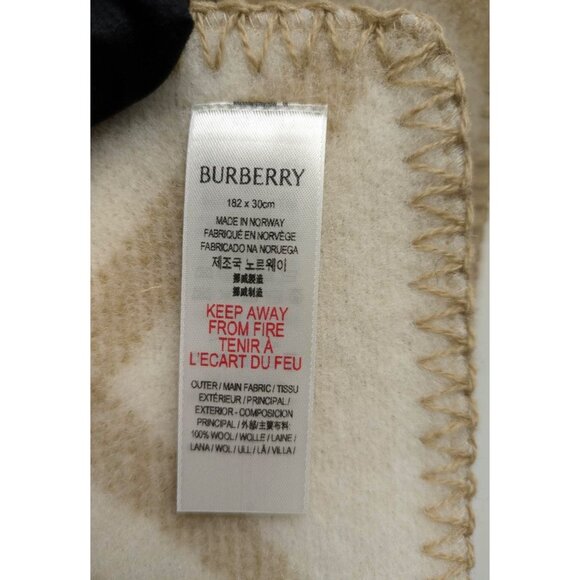 Burberry Check Wool Scarf Archive Beige 8079251 - Picture 6 of 9